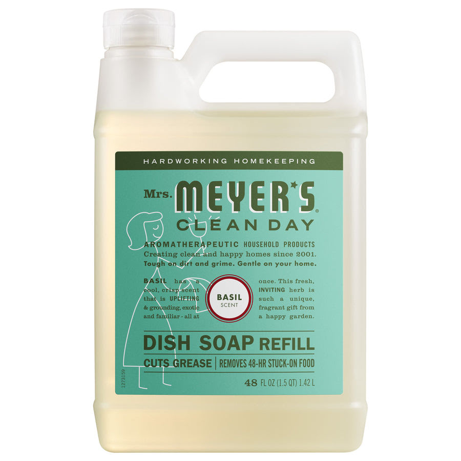 1711fe94-f281-54a6-87e5-651283a4fa9f.jpg Basil Dish Soap Refill - Image 1