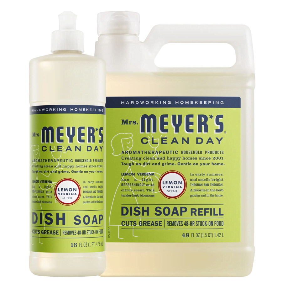 a03df88f-9c2f-516b-bff2-9b9125224168.png Lemon Verbena Dish Soap and Refill Set - Image 1